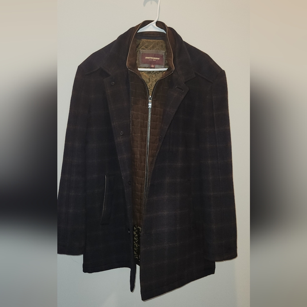 Mens Johnston & Murphy Wool Coat (L)